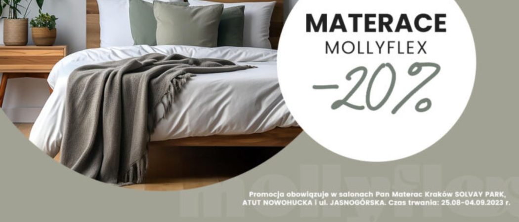 Pan Materac – promocja Mollyflex taniej aż o 20%