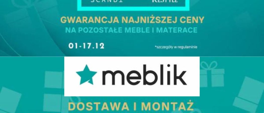 Meblik – Promocja:  –40% na meble SCANDI i RESTYLE z opcją RAT 6-18 x 0%